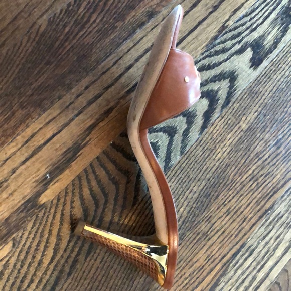 Jimmy Choo tan nappa watersnake slide - Picture 4 of 10